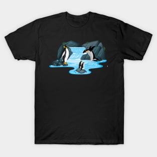 cute Penguins  Design T-Shirt